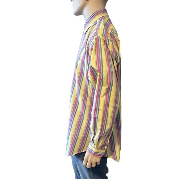 Ralph Lauren Shirt Dress Casual Versatile 100% Cotton Colourful Stripe Polo Logo - Picture 7 of 13